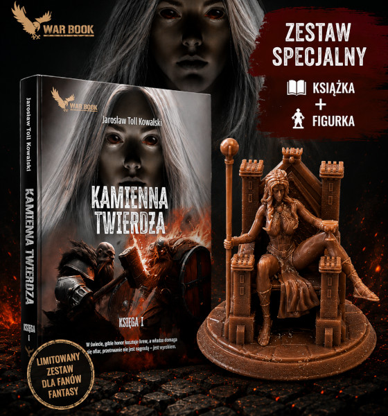 komplet kamienna twierdza z figurką